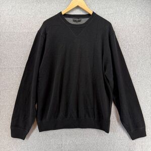 Mens Alashan Size XL Black Cashmere Sweater Crewneck Classic Soft Capsule Luxury